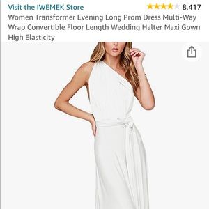 White convertible maxi dress